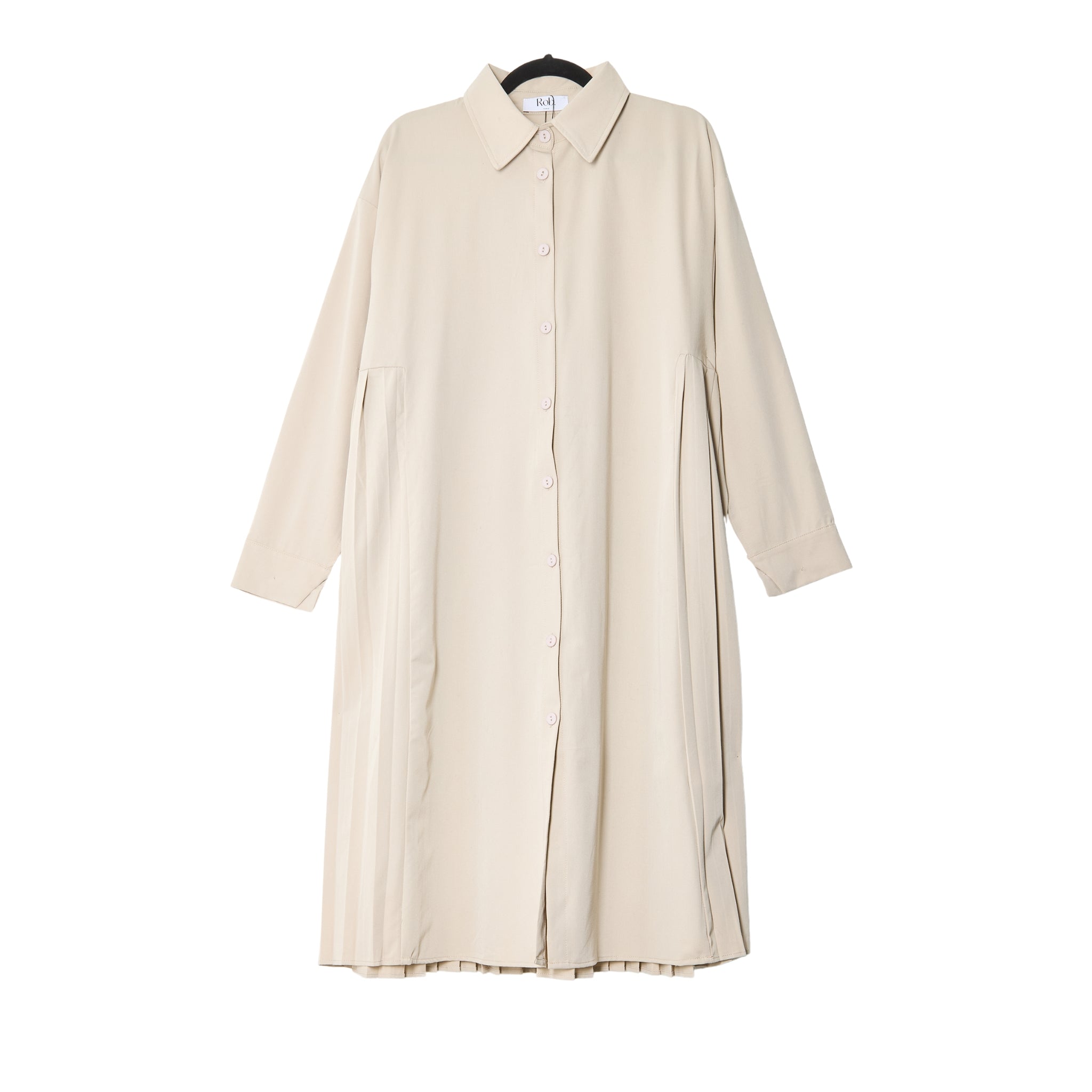 Robe chemise dos plissé