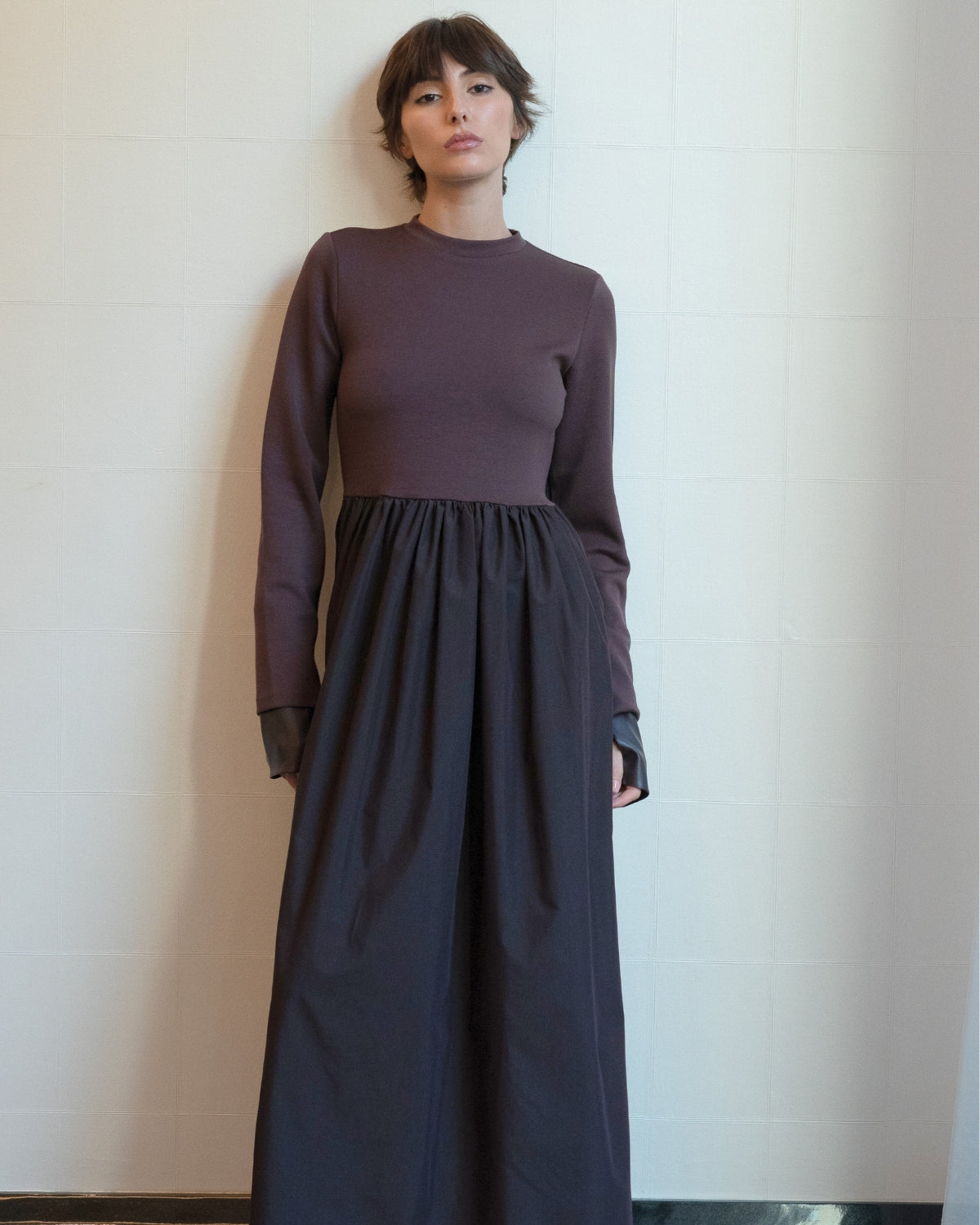 Robe bi matière Calme