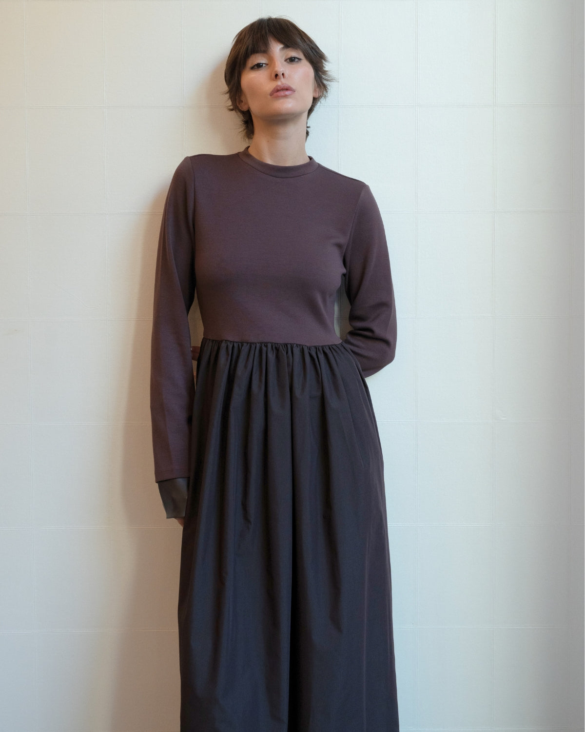 Robe bi matière Calme