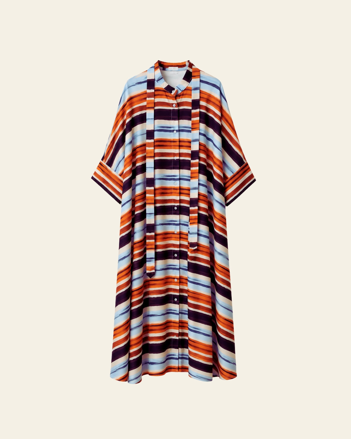 Robe Longue Fleurie Satiné