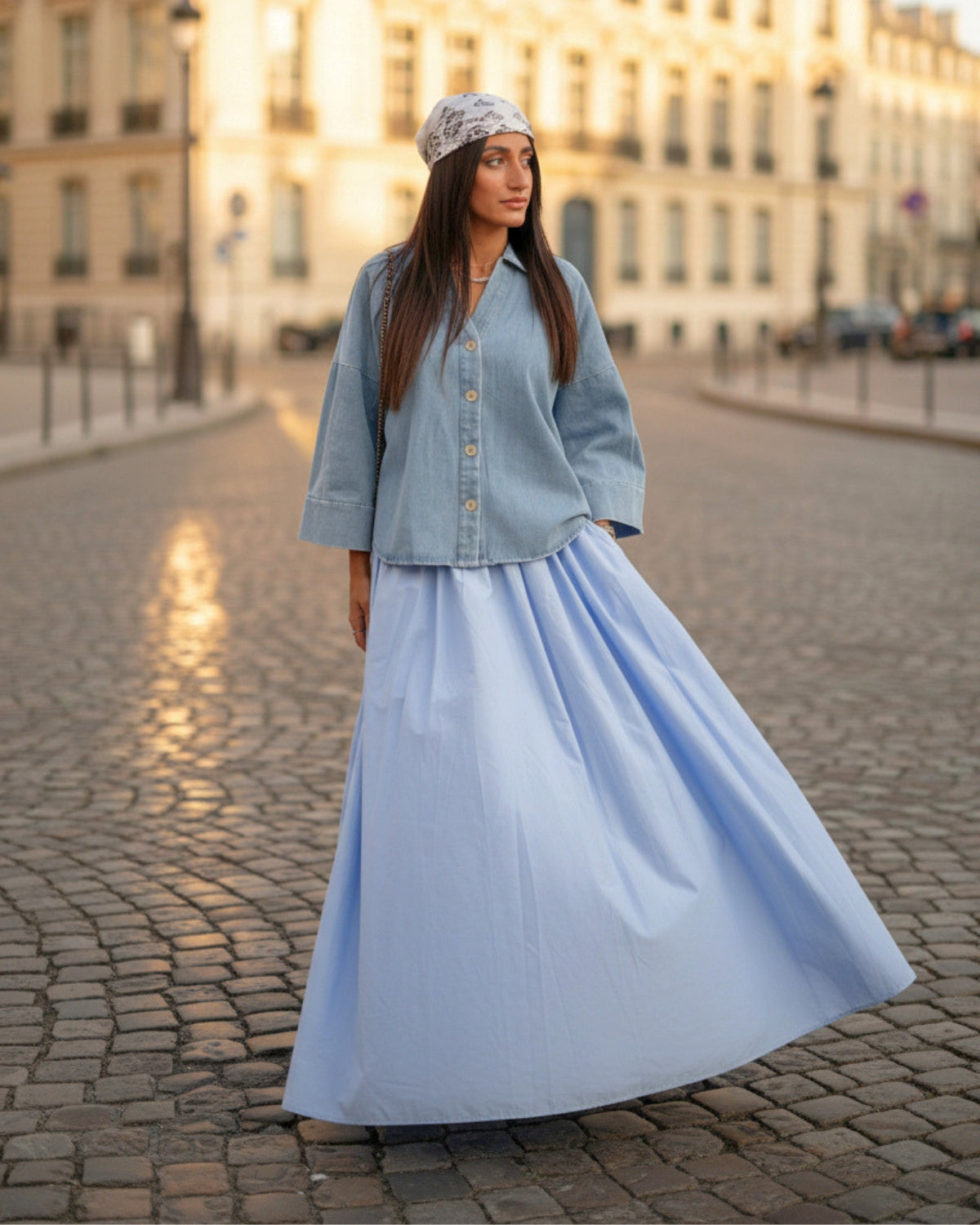 Chemise Oversize Coton Manches Larges - Désinvolte