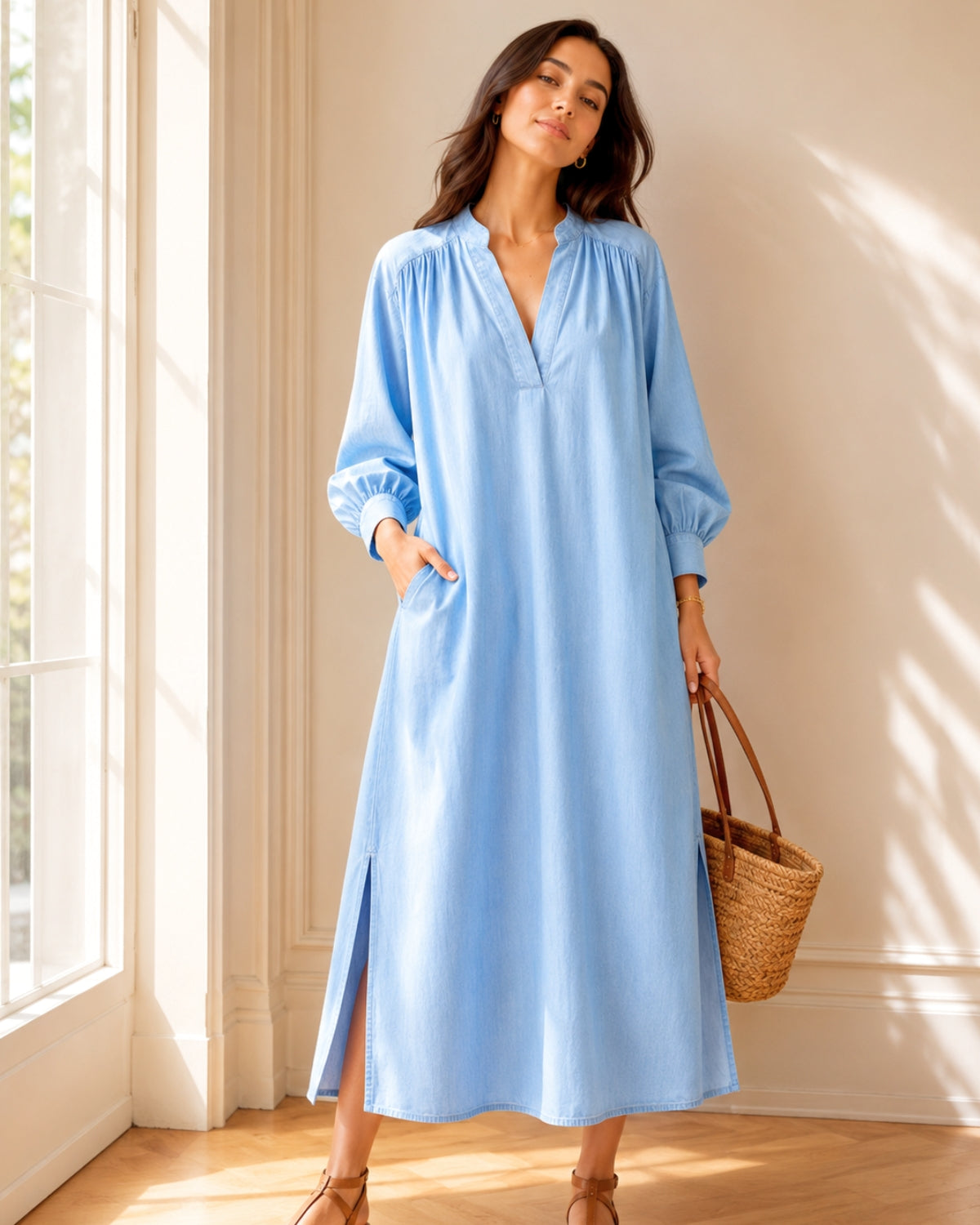 Robe Denim Oversize Coton - Souple