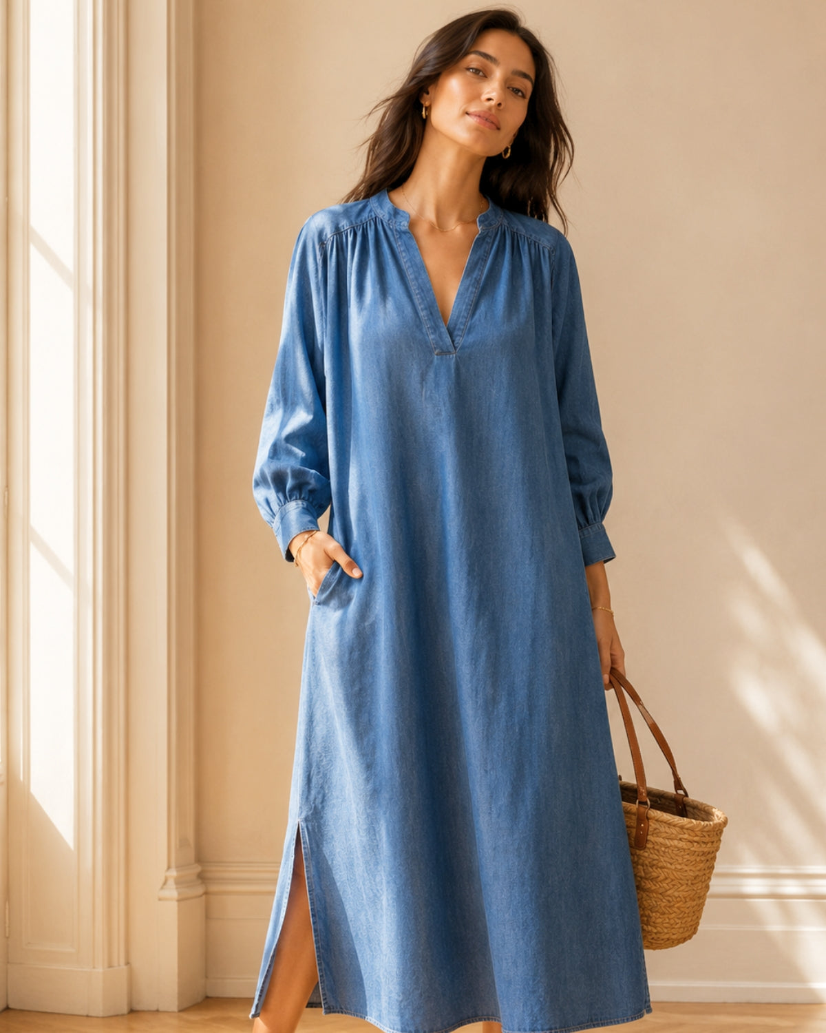 Robe Denim Oversize Coton - Souple