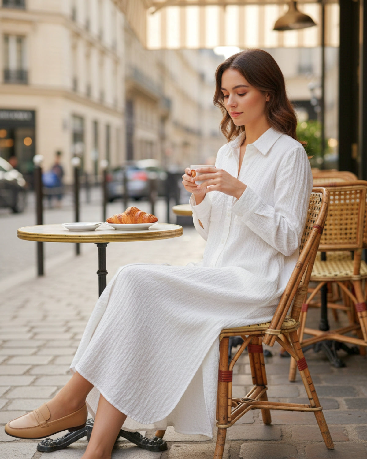 Robe Chemise broderie anglaise