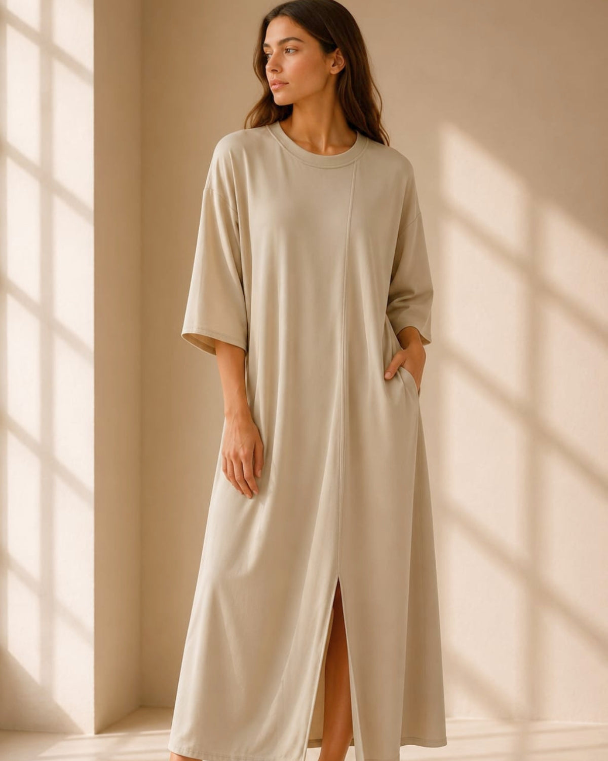Robe T-shirt coupe droite