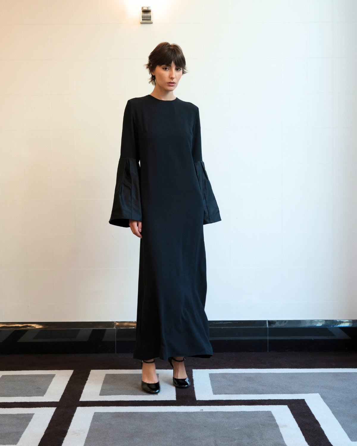 Robe en crêpe Charmeuse