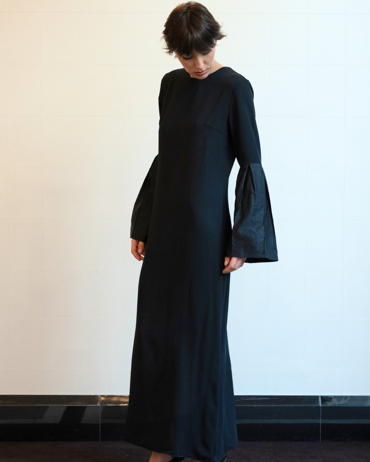 Robe en crêpe Charmeuse