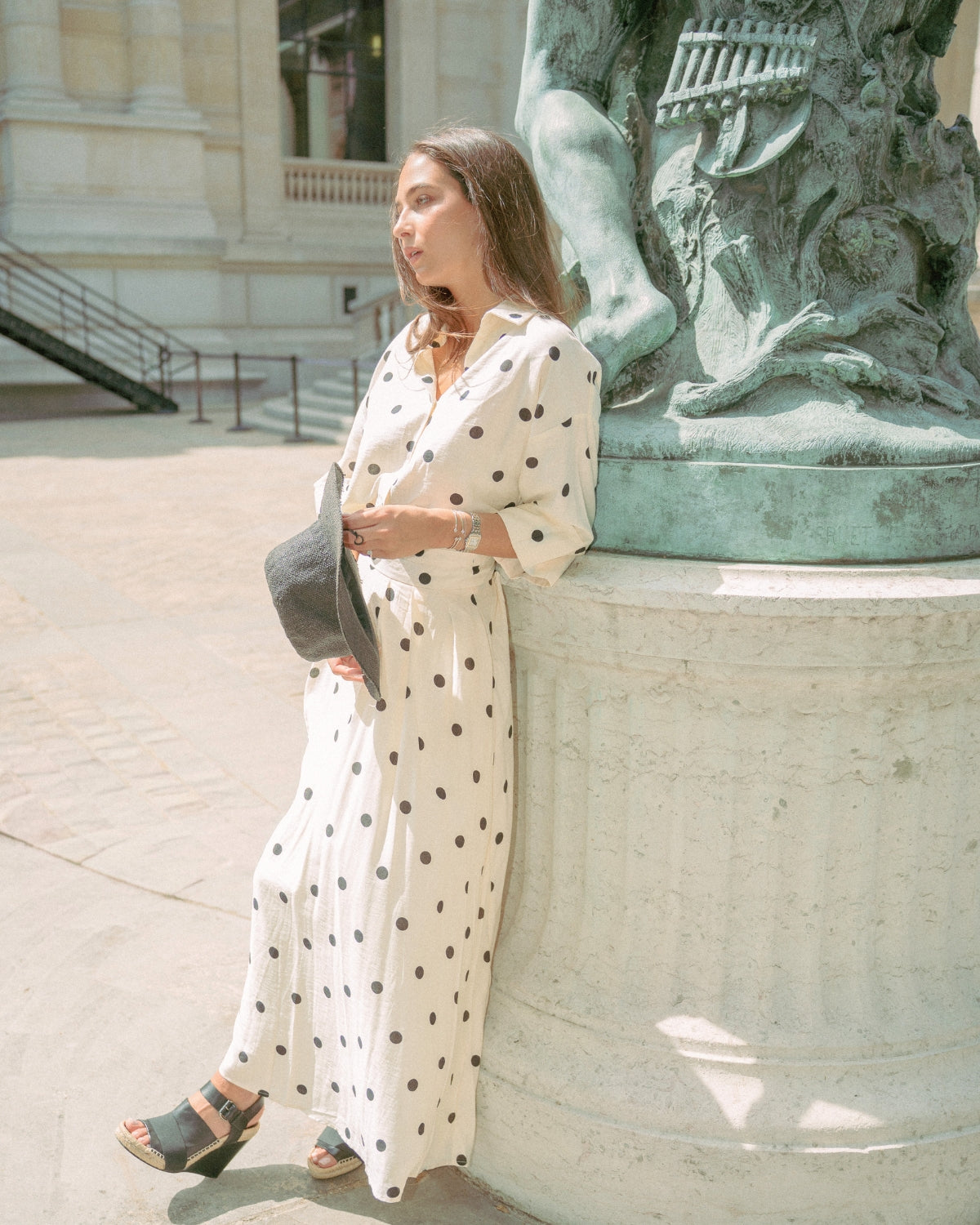 Ensemble à Pois Noir et Blanc
