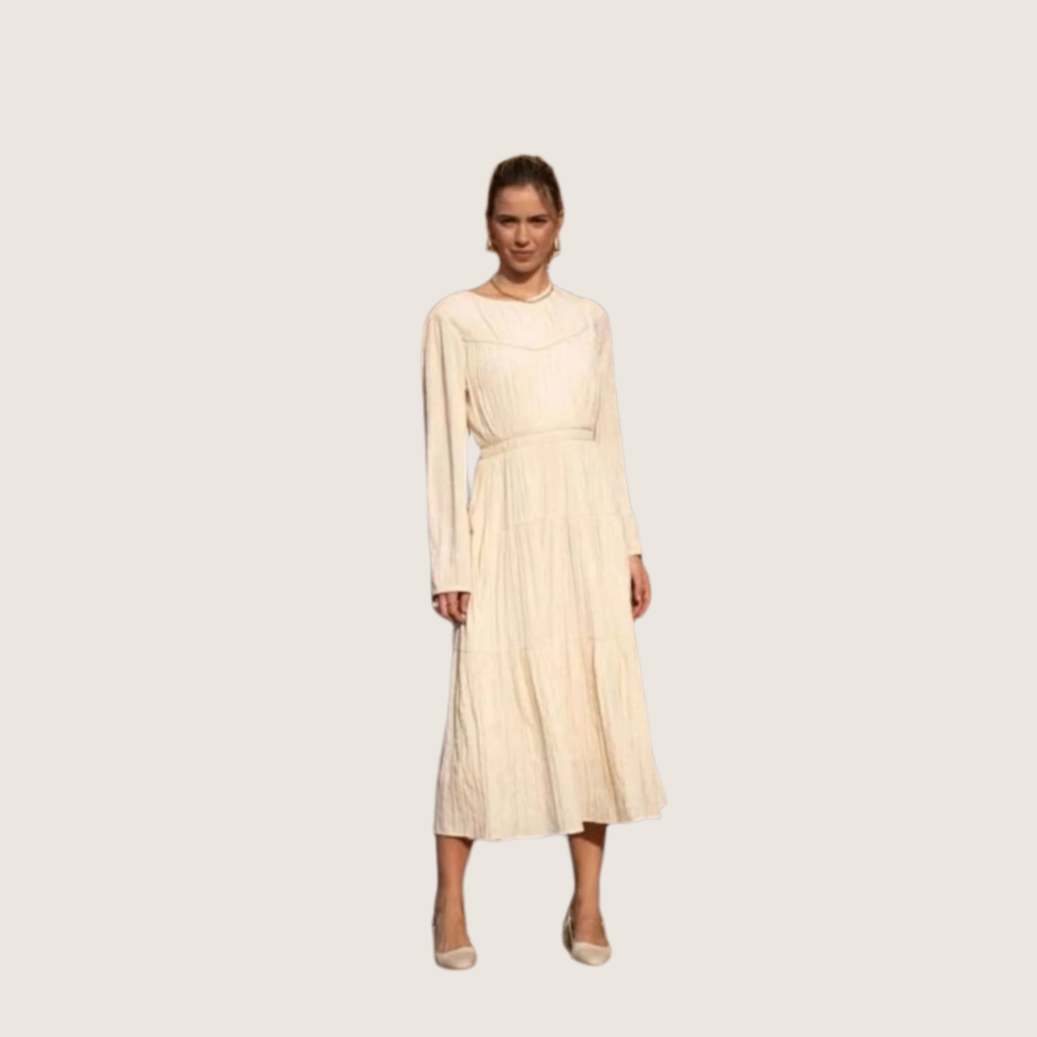 Robe midi col rond