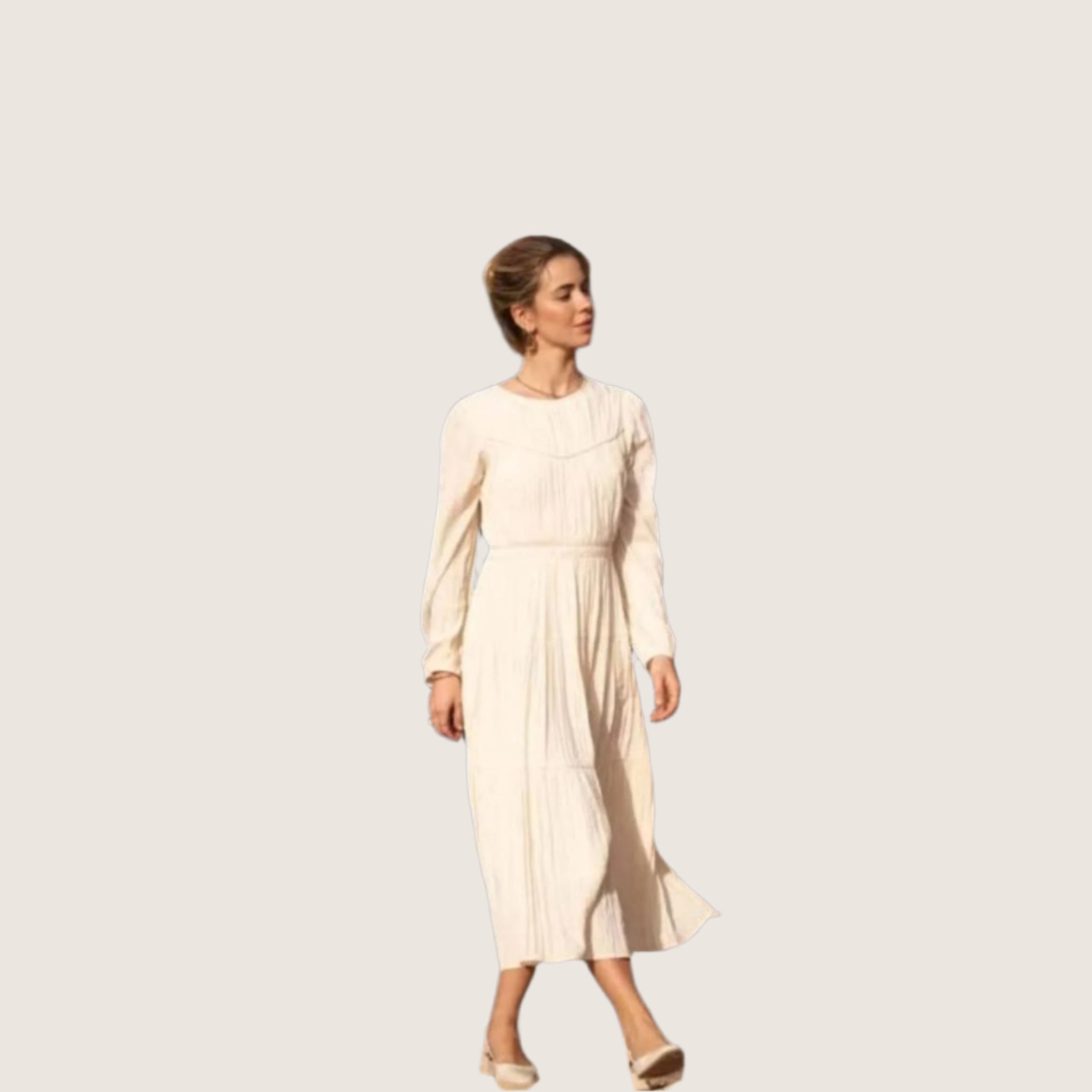 Robe midi col rond