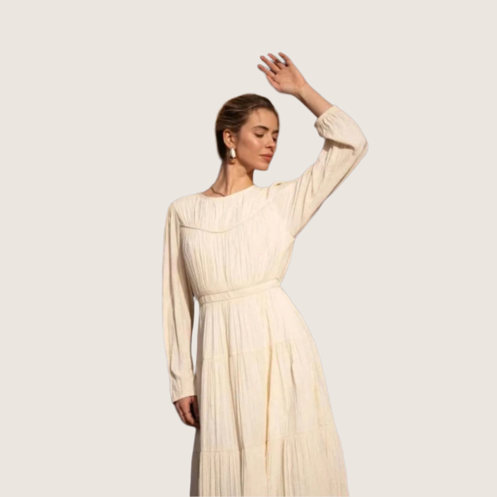 Robe midi col rond