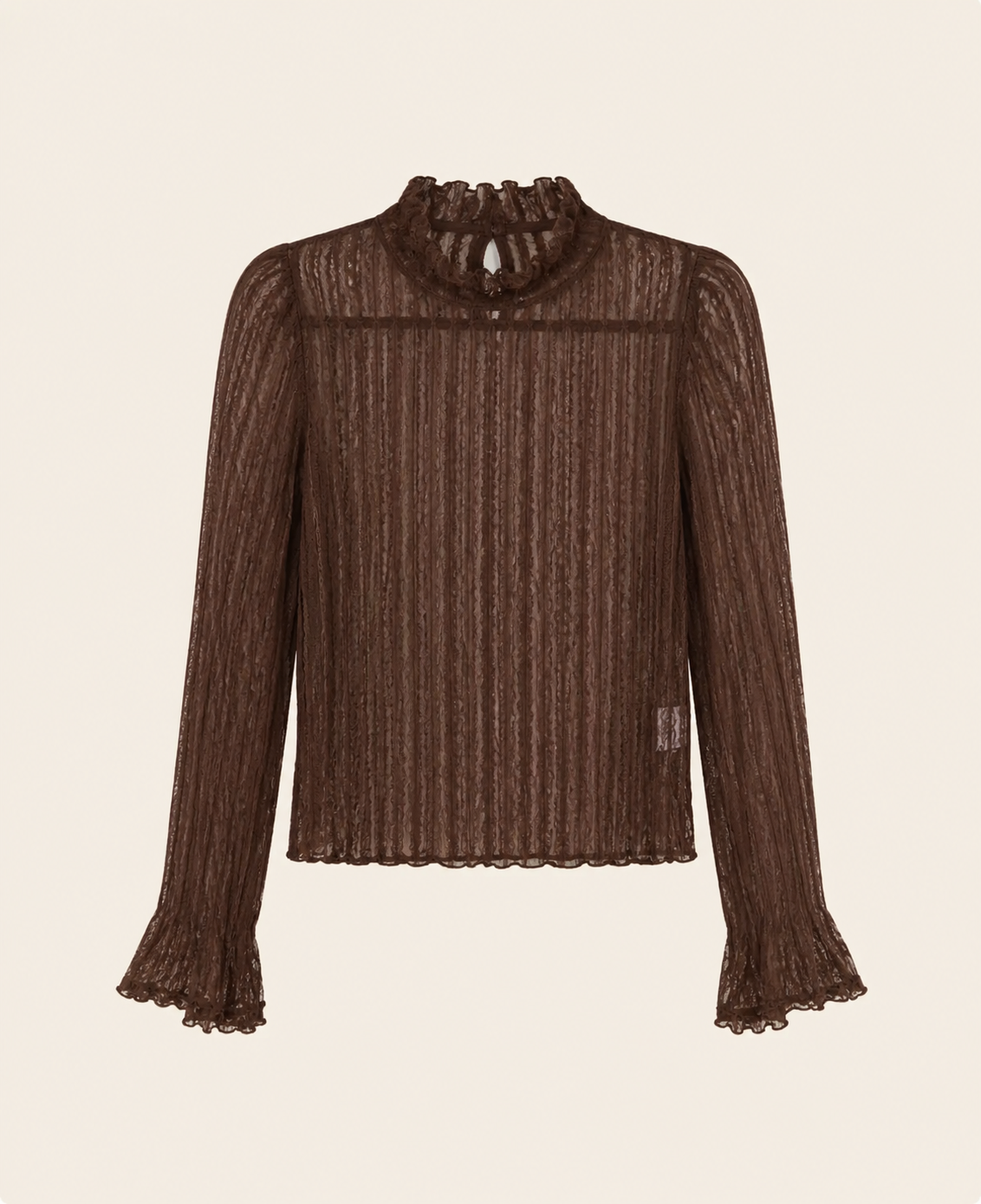 Top Dentelle Manches Longues