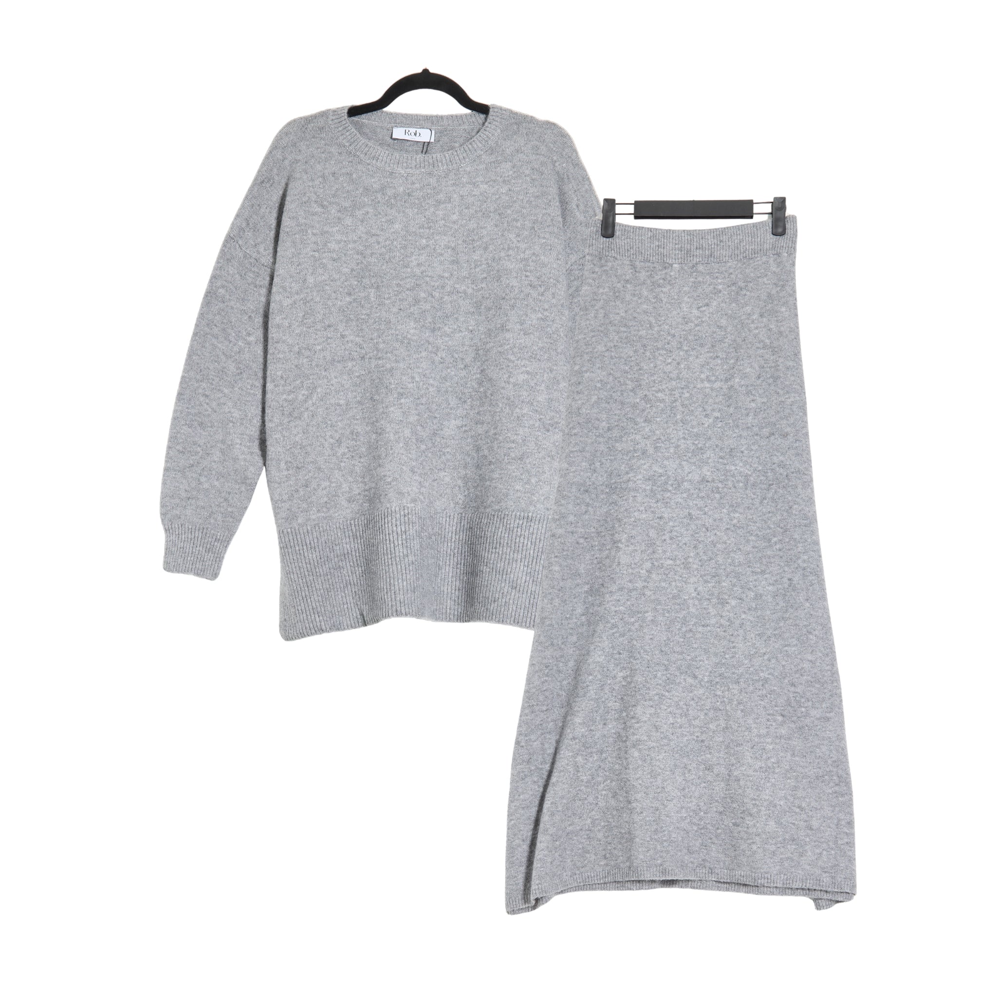 Ensemble jupe longue Gris en maille