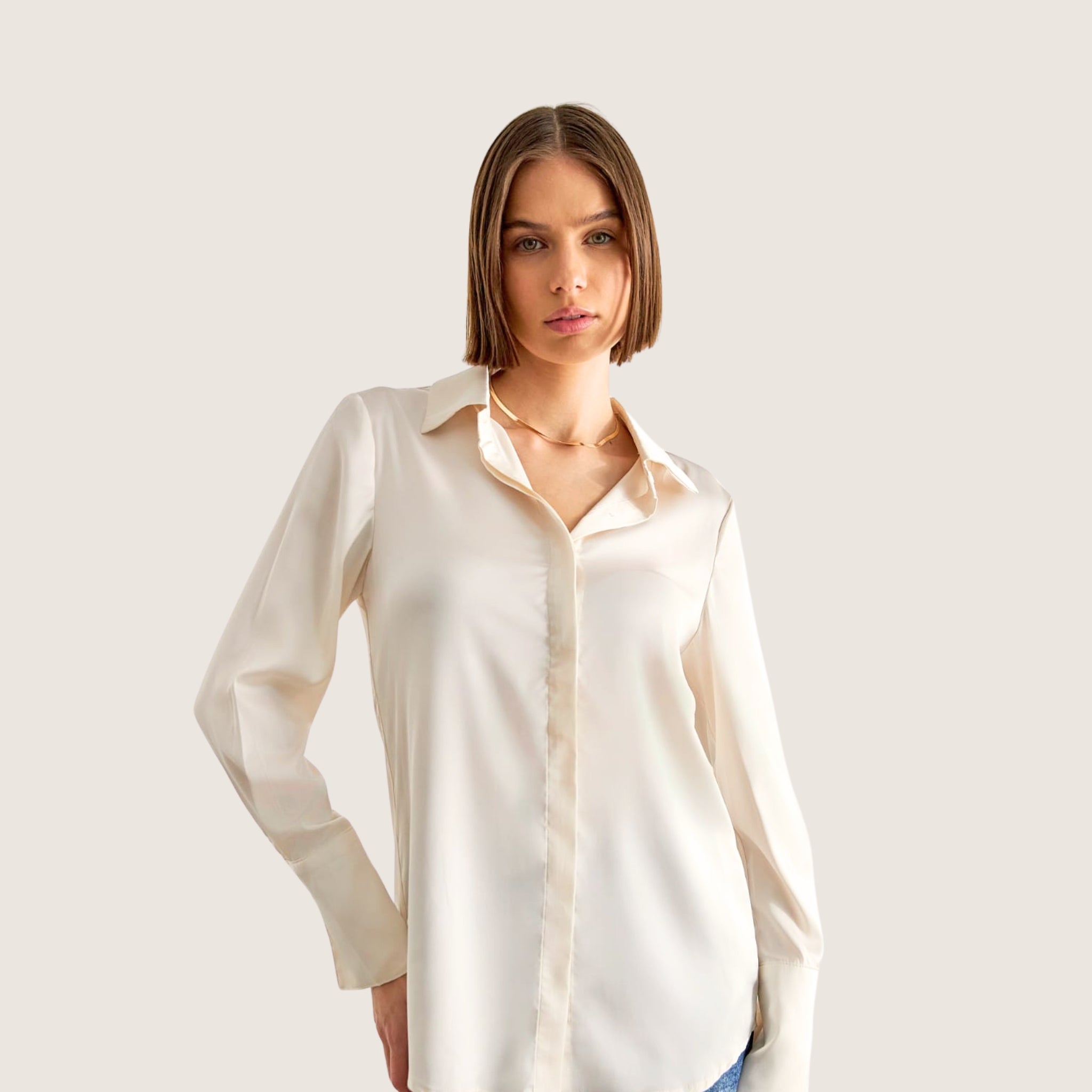 Satinbluse schlicht – Peaceful