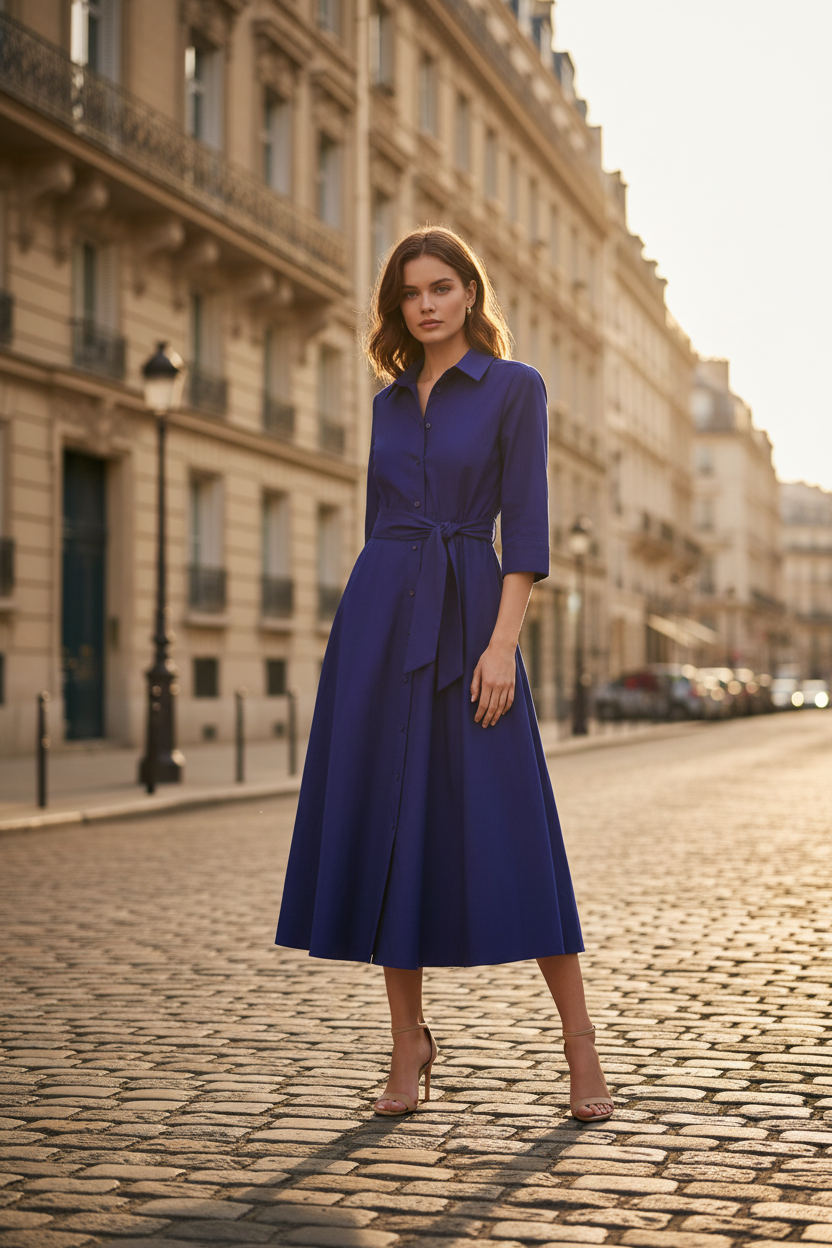 Robe Chemise Ceinturée