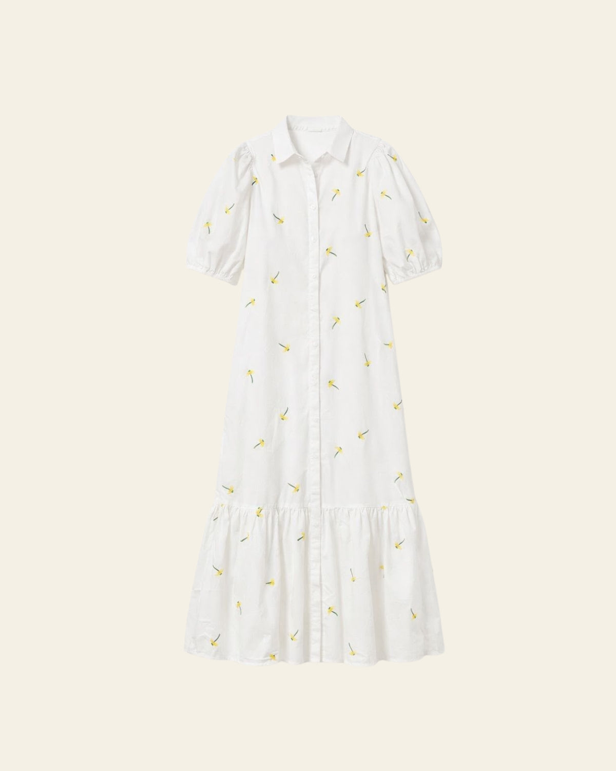 Robe Chemise Brodée Longue