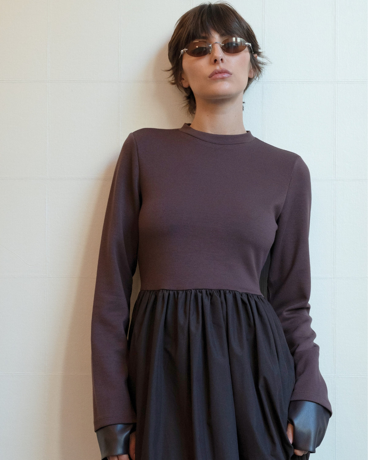 Robe bi matière Calme