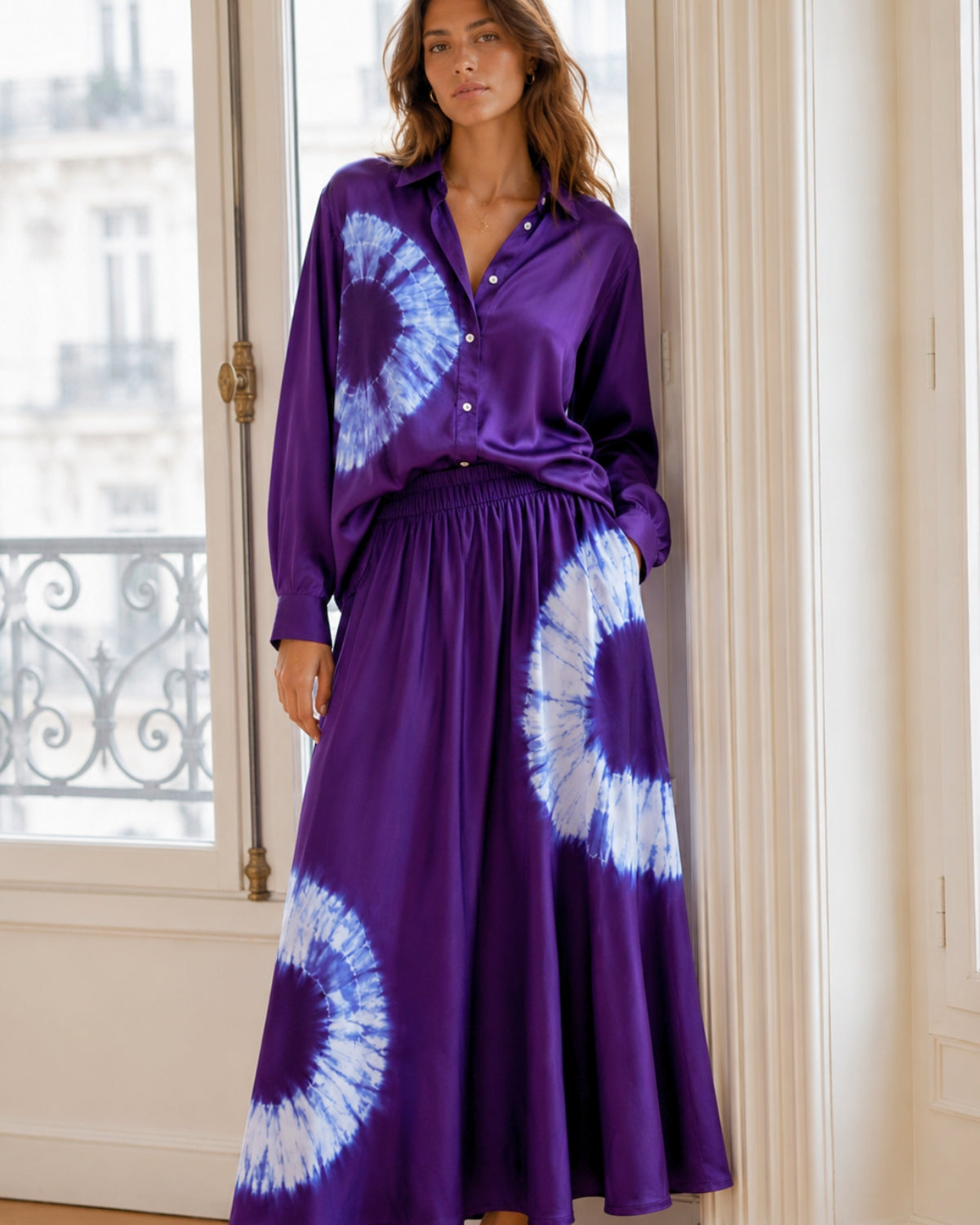 Ensemble Chemise et Jupe Tie-Dye - Eclipse