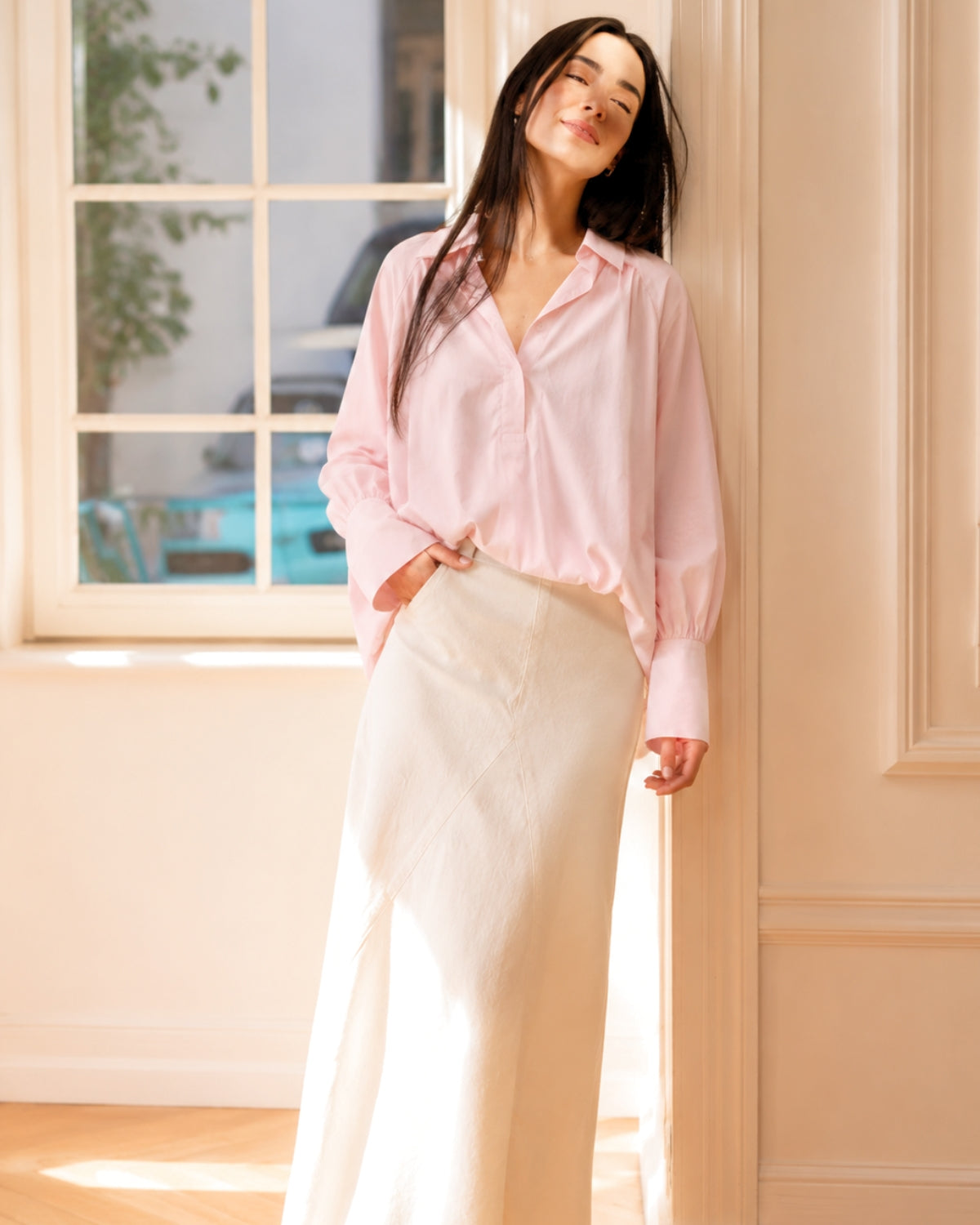 Chemise Bouffante Col Classique - Sculptée