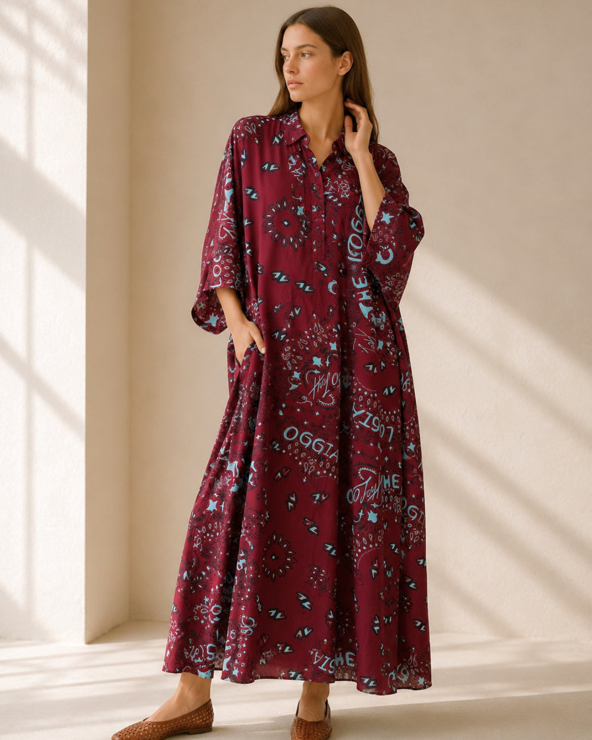 Robe Longue Fleurie Satiné - Eternelle