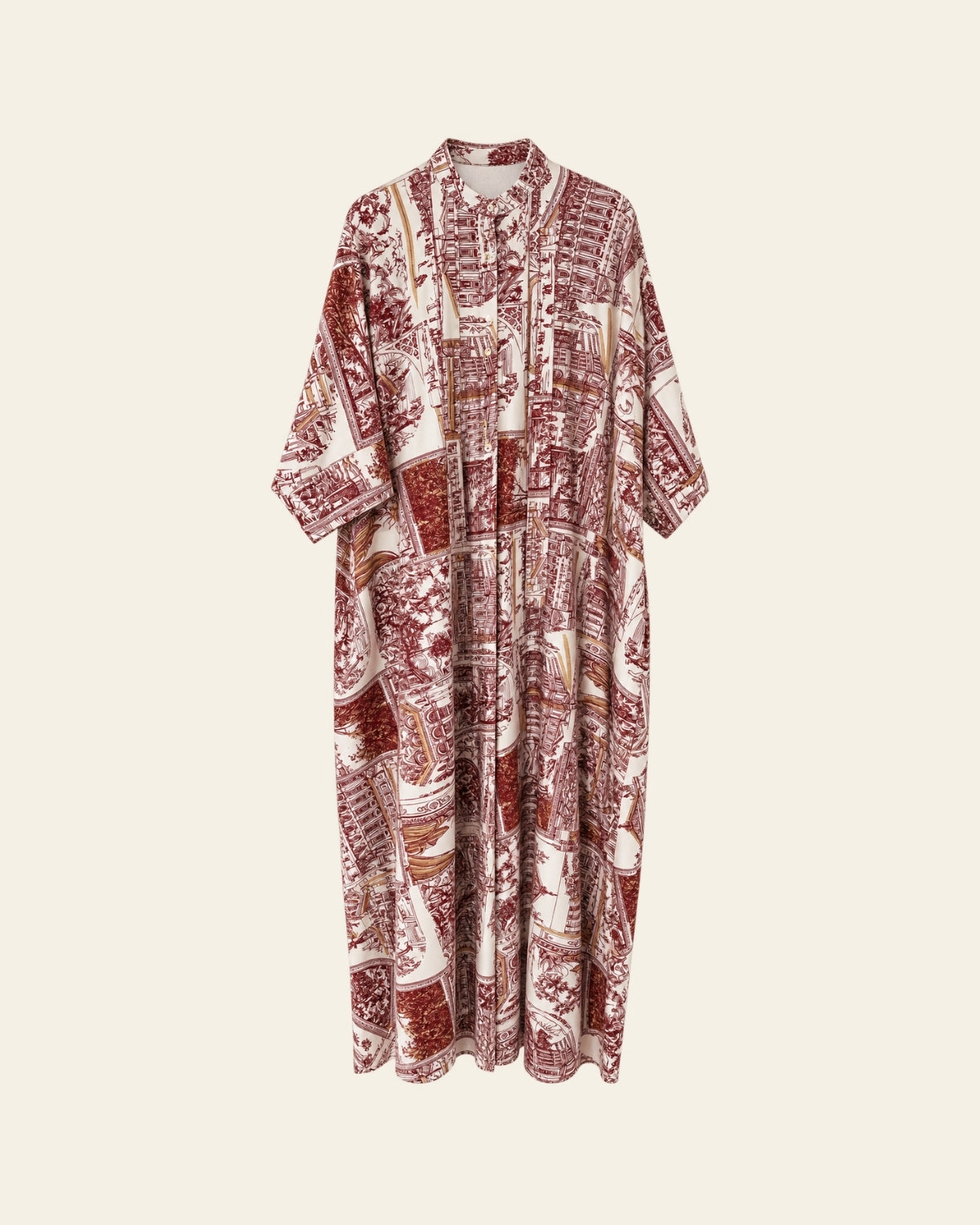 Satin-Maxikleid mit Blumenmuster - Eternelle