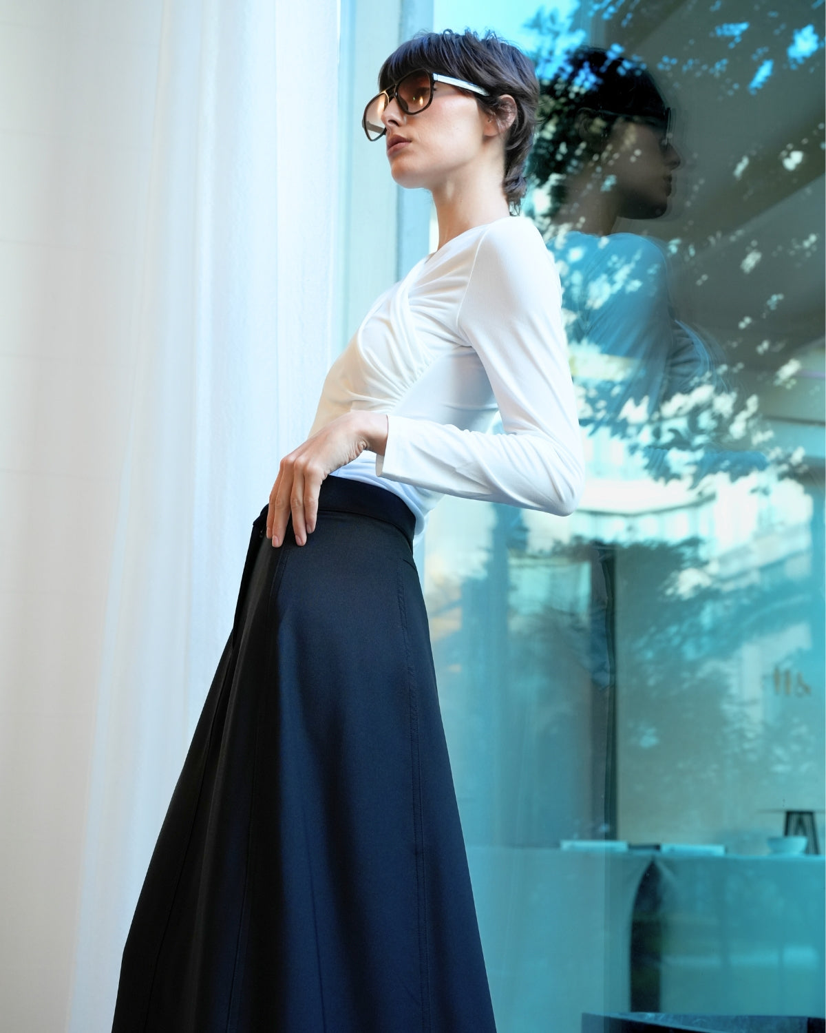 Jupe en Crêpe Précise