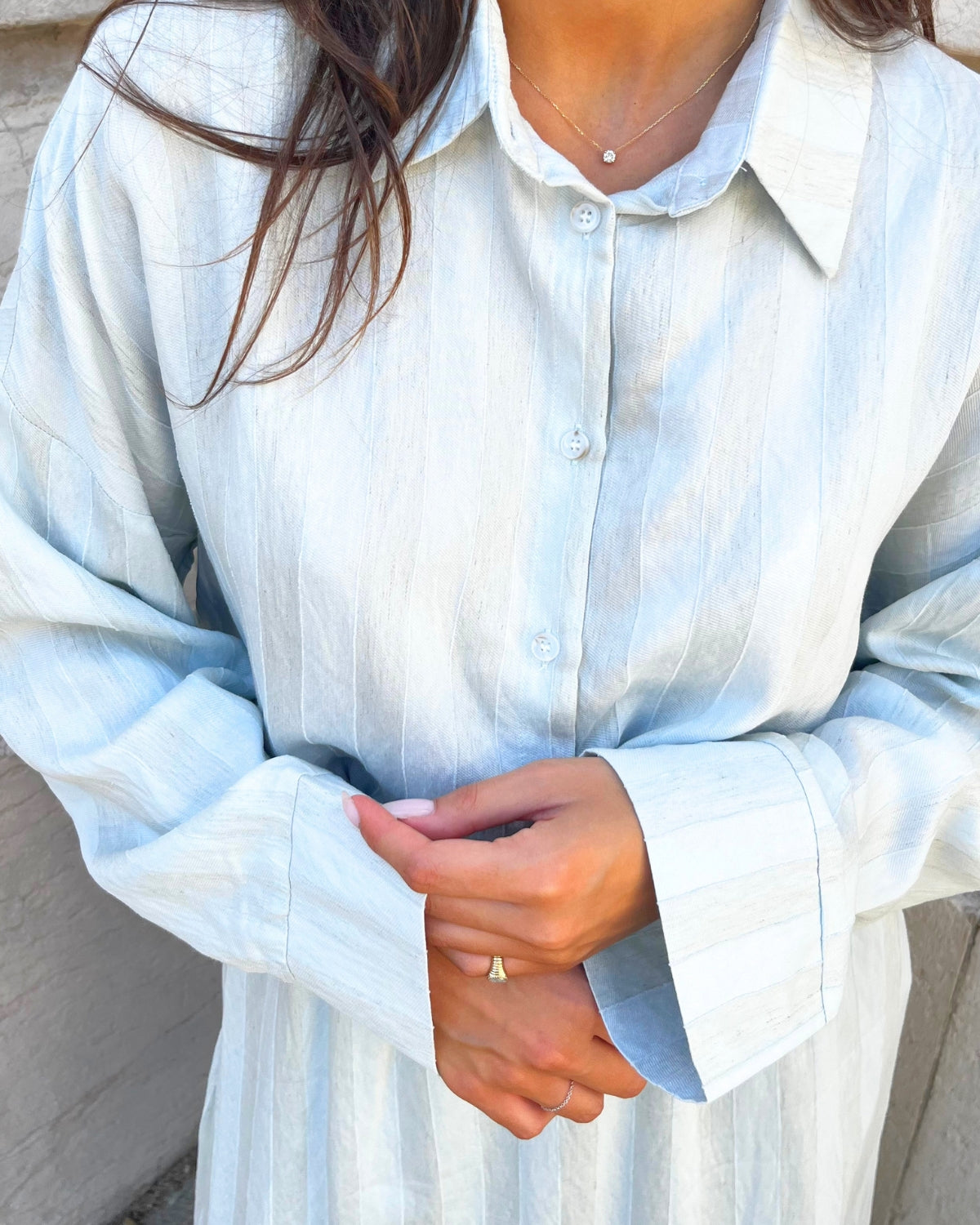 Ensemble Chemise et Jupe Bleu Ciel