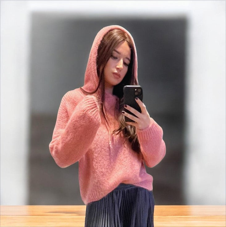 Sweat Maille alpaga capuche